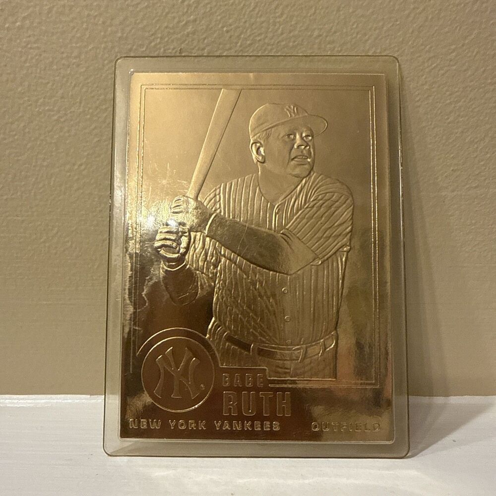 1996 CMG Worldwide Rare Babe Ruth Card, #30, YANKEES 24k Gold Foil Covered
